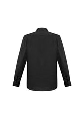 Biz Collection S770ML Monaco Mens Long Sleeve Shirt in Black - back view