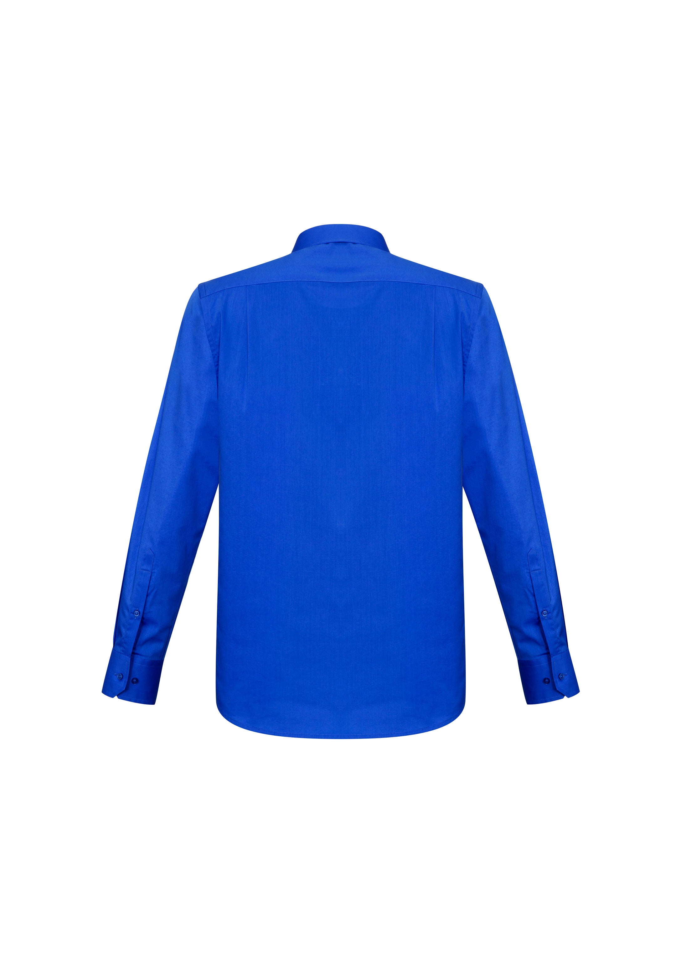 Biz Collection S770ML Monaco Mens Long Sleeve Shirt in Electric Blue - back view