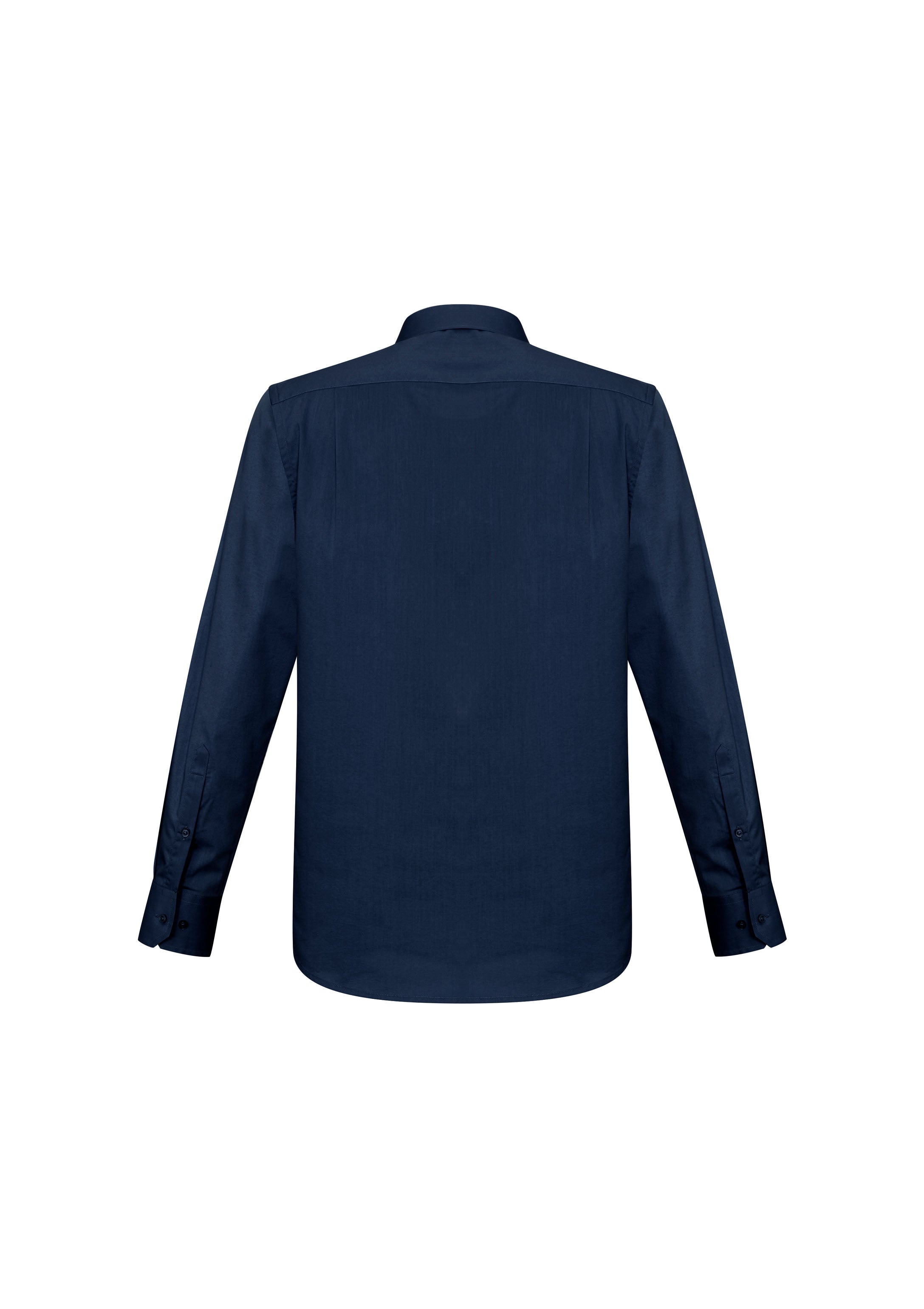 Biz Collection S770ML Monaco Mens Long Sleeve Shirt in Ink - back view