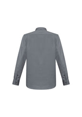 Biz Collection S770ML Monaco Mens Long Sleeve Shirt in Platinum - back view