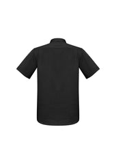 Biz Collection S770MS Monaco Mens Short Sleeve Shirt in Black - back view