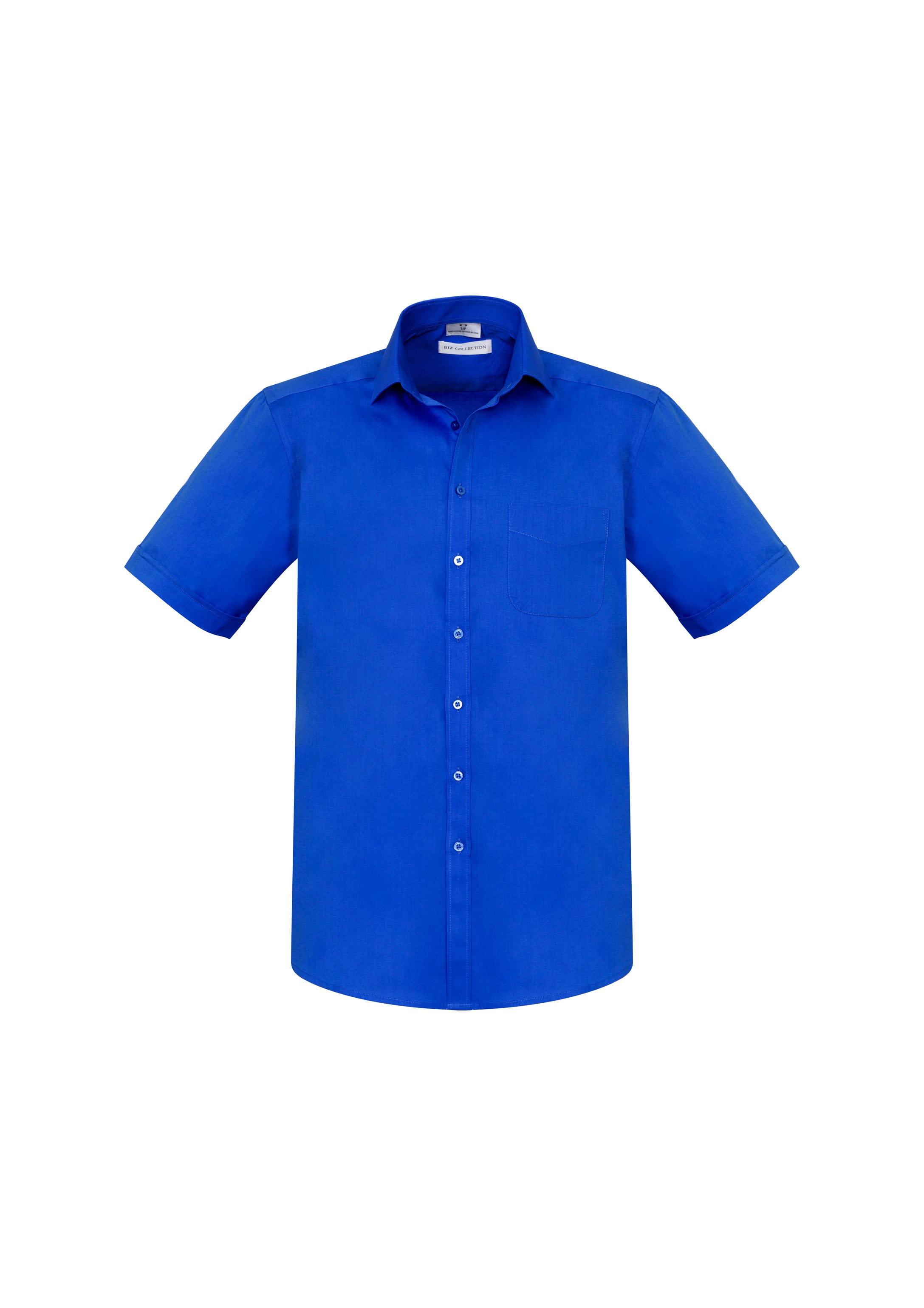 Biz Collection S770MS Monaco Mens Short Sleeve Shirt in Electric Blue