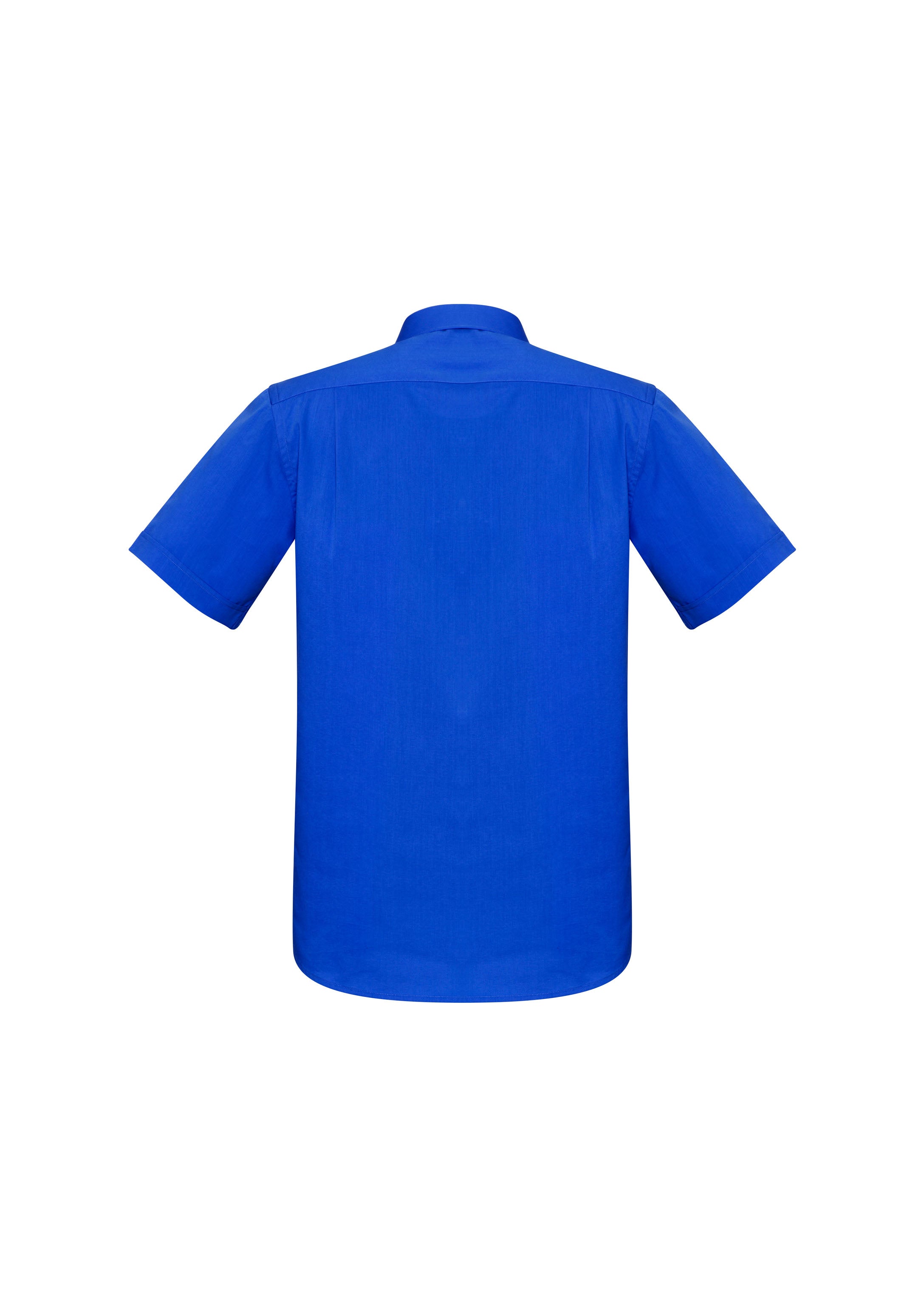 Biz Collection S770MS Monaco Mens Short Sleeve Shirt in Electric Blue - back view