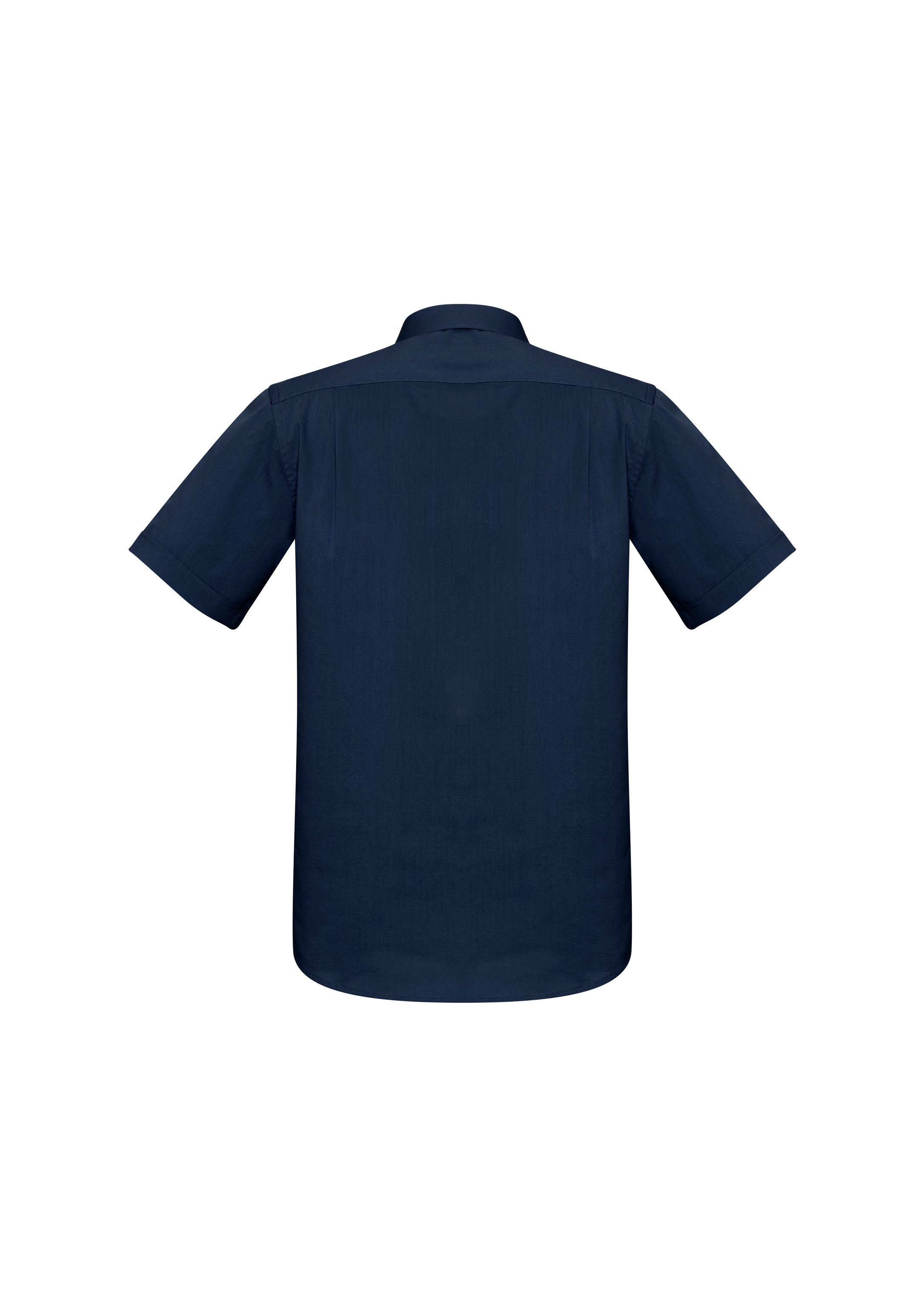 Biz Collection S770MS Monaco Mens Short Sleeve Shirt in Ink - back view