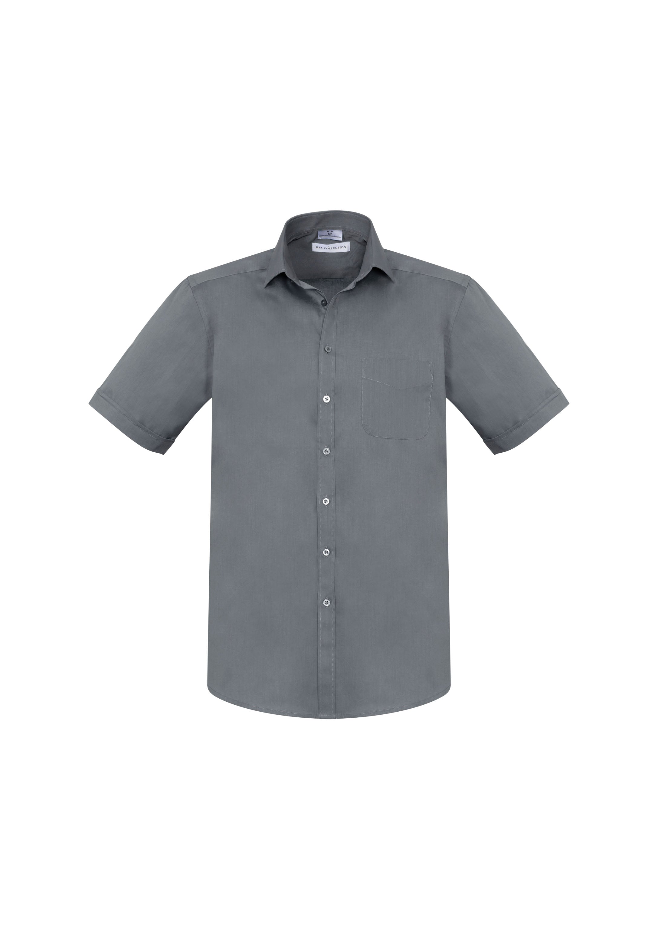 Biz Collection S770MS Monaco Mens Short Sleeve Shirt in Platinum