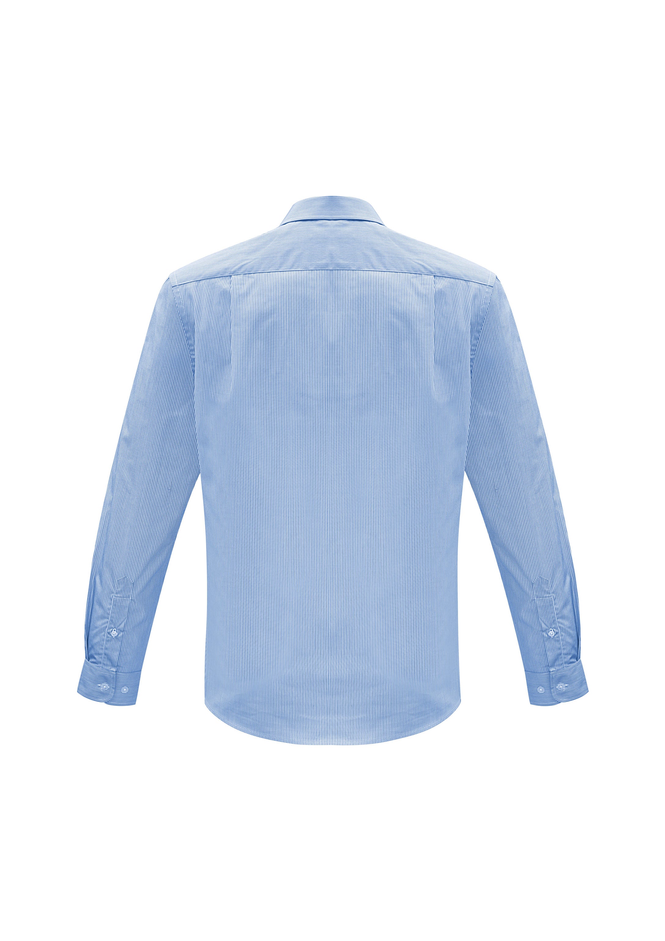 Biz Collection S812ML Euro Mens Long Sleeve Shirt in Blue - back view