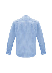 Biz Collection S812ML Euro Mens Long Sleeve Shirt in Blue - back view