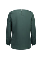 Biz Collection S828LL Madison Womens Boatneck Top in Seafoam - back view