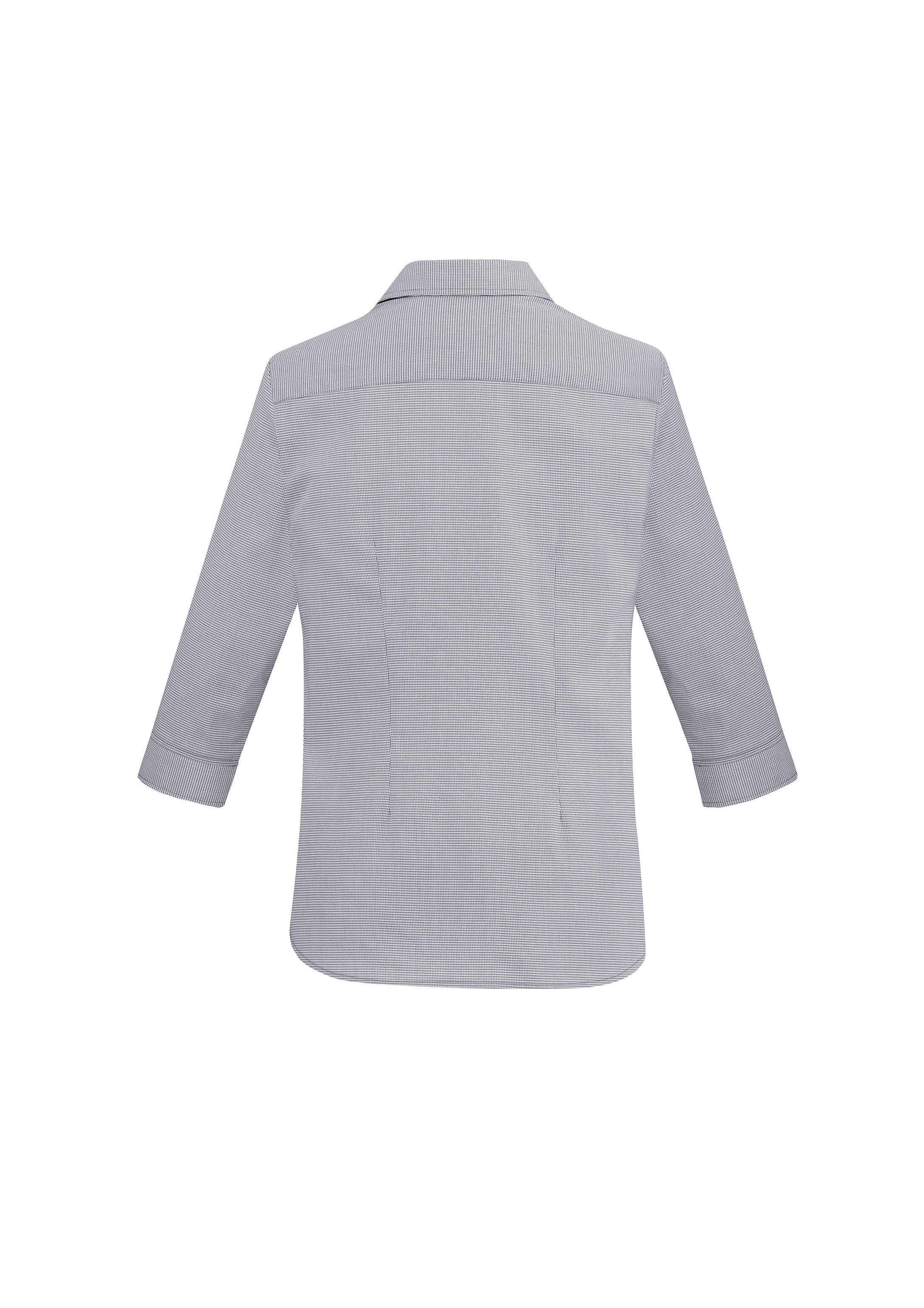 Biz Collection S910LT Jagger Womens 3/4 Sleeve Shirt in Silver - back view