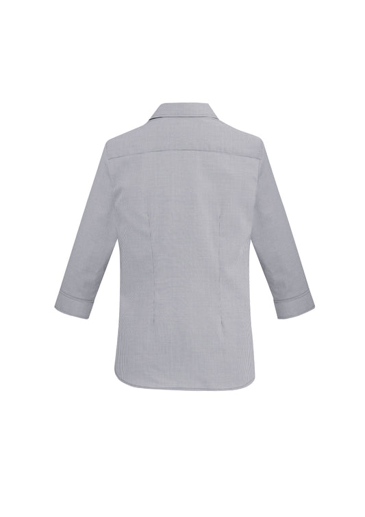 Biz Collection S910LT Jagger Womens 3/4 Sleeve Shirt in Silver - back view