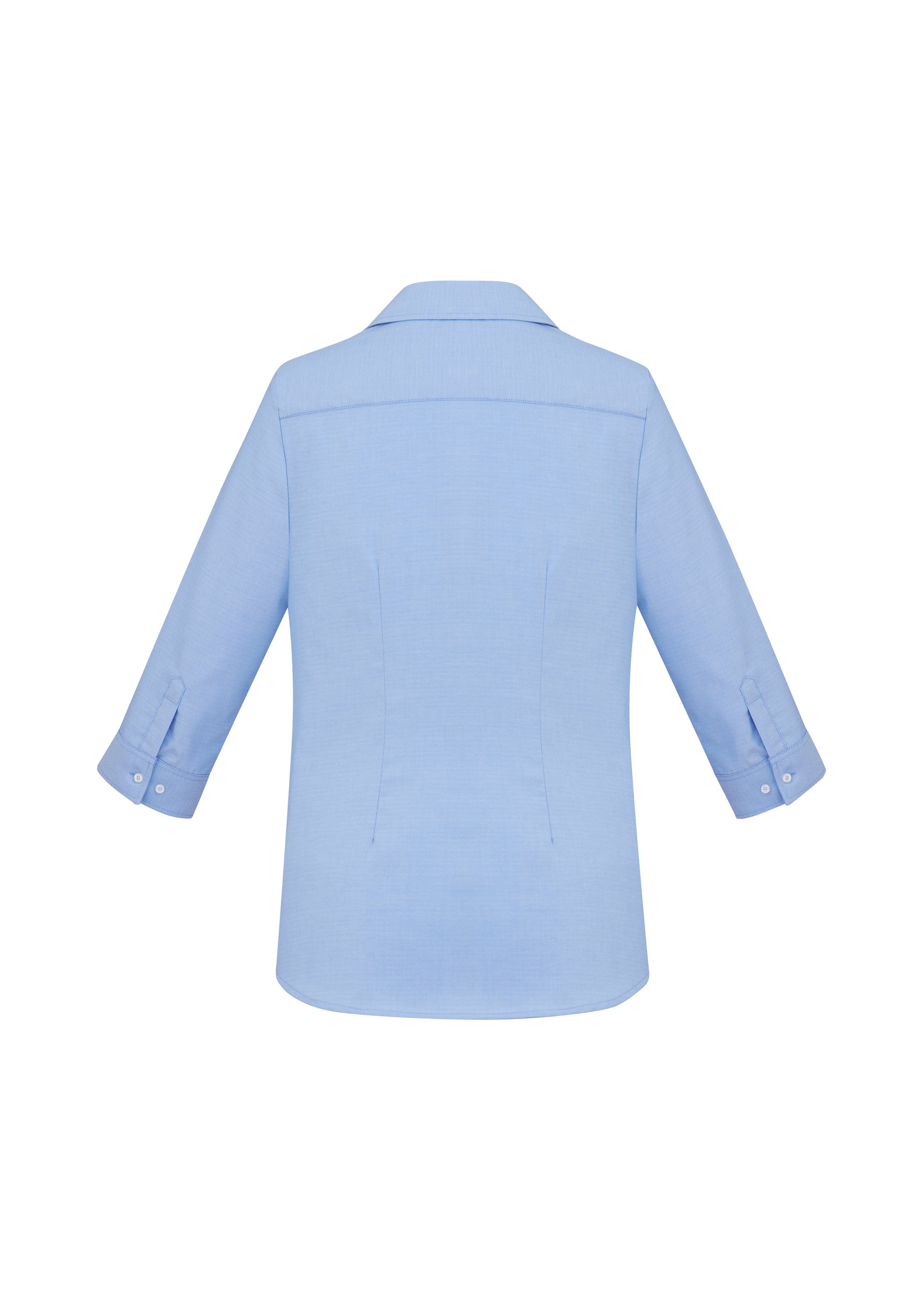 Biz Collection S912LT Regent Womens 3/4 Sleeve Shirt in Blue - back view