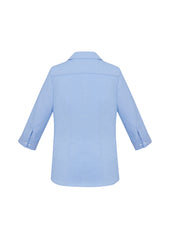 Biz Collection S912LT Regent Womens 3/4 Sleeve Shirt in Blue - back view