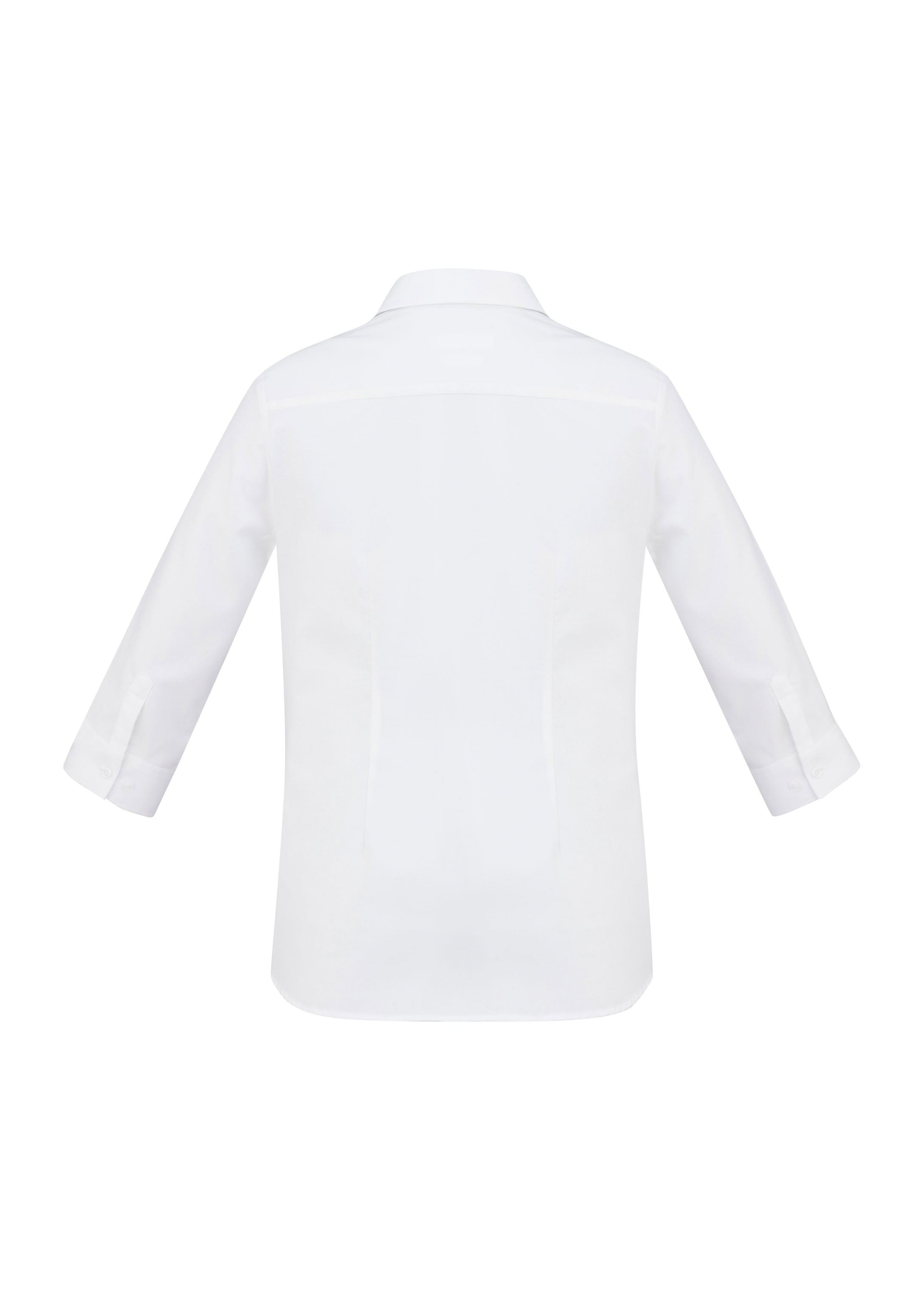 Biz Collection S912LT Regent Womens 3/4 Sleeve Shirt in White - back view