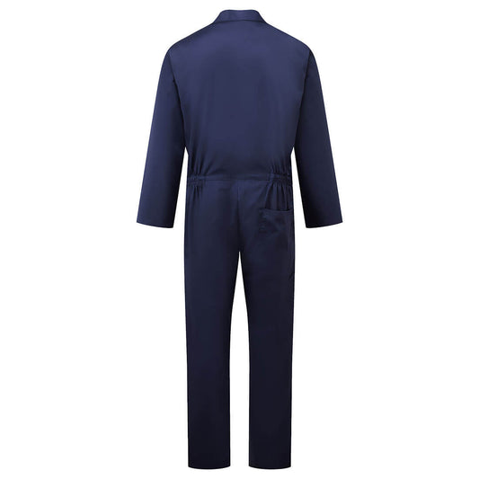 Portwest S999 Euro Work Polycotton Coverall in Navy - back view