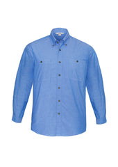 Mens Chambray Long Sleeve Shirt - SH112 - biz-collection-0