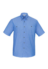 Mens Chambray Short Sleeve Shirt - SH113 - biz-collection-0