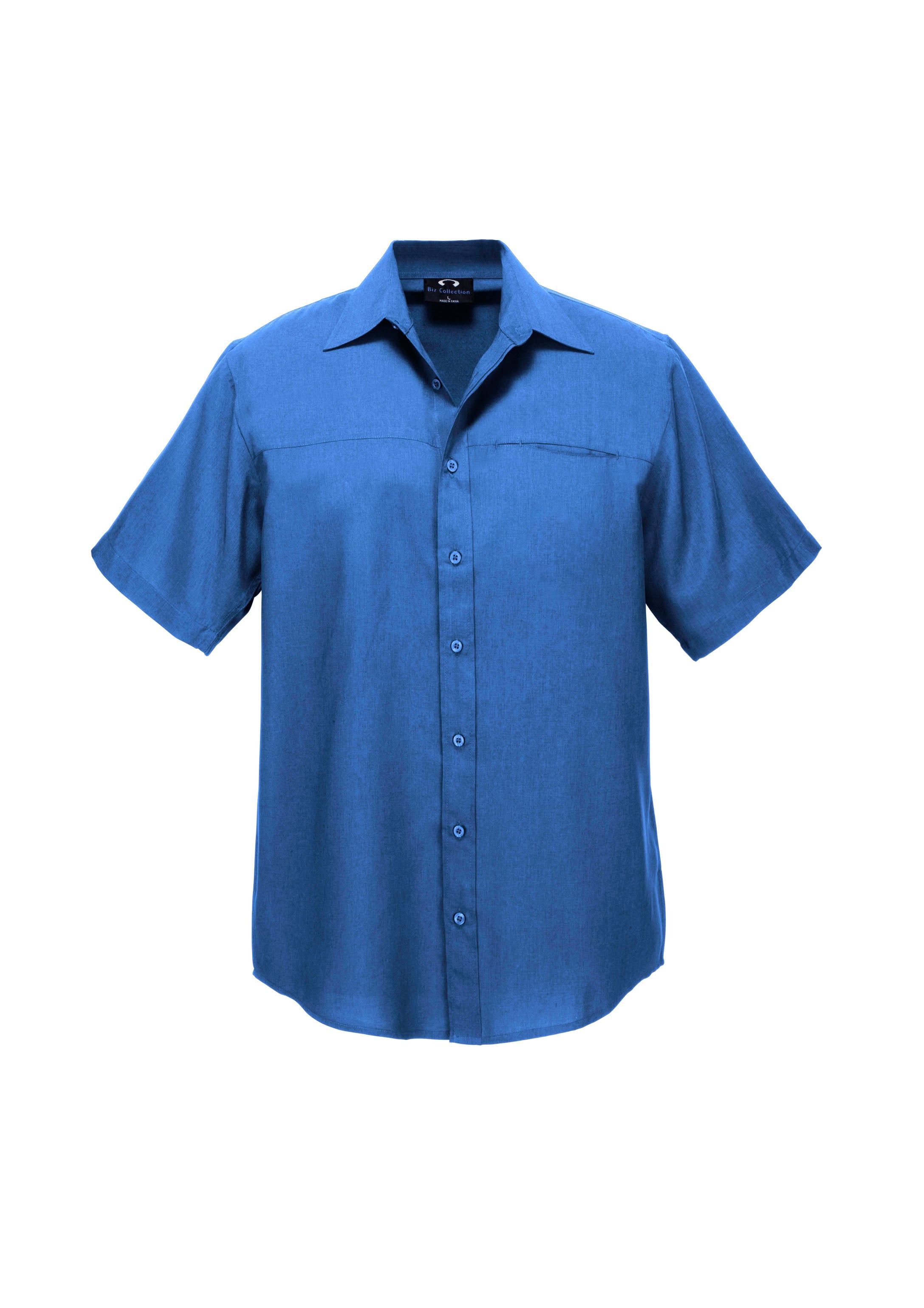 Biz Collection SH3603 Oasis Mens Short Sleeve Shirt in Electric Blue