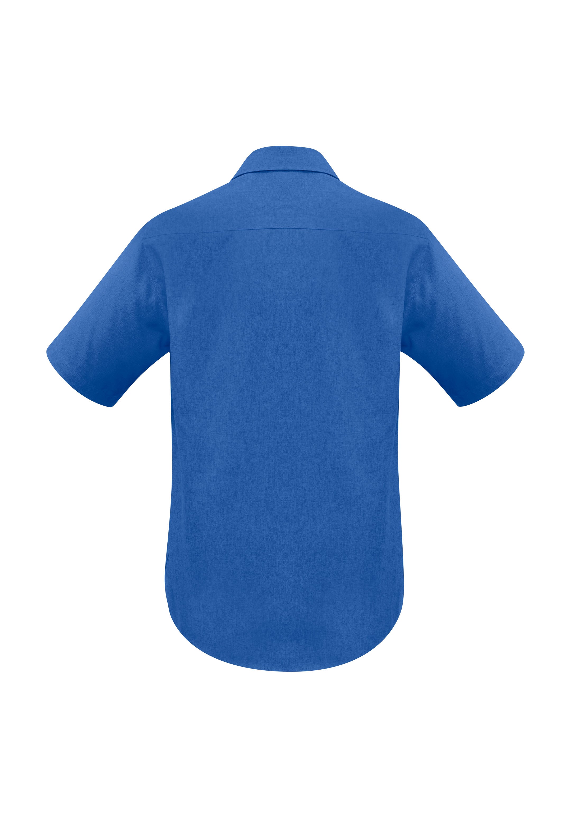 Biz Collection SH3603 Oasis Mens Short Sleeve Shirt in Electric Blue - back view