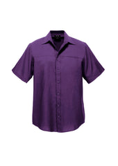 Biz Collection SH3603 Oasis Mens Short Sleeve Shirt in Grape