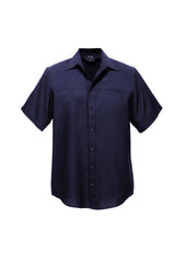 Biz Collection SH3603 Oasis Mens Short Sleeve Shirt in Navy