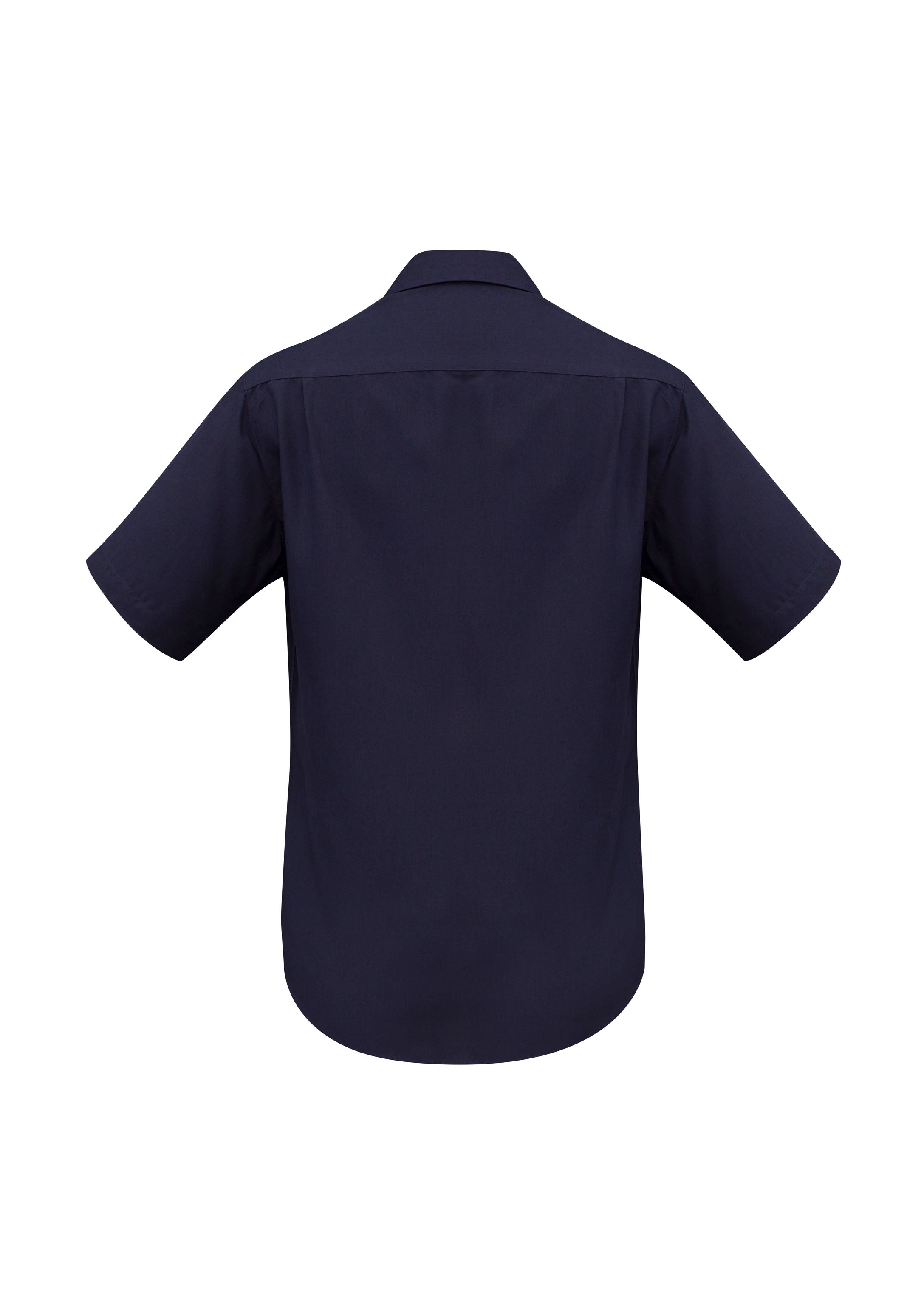 Biz Collection SH3603 Oasis Mens Short Sleeve Shirt in Navy - back view