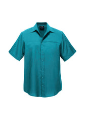 Biz Collection SH3603 Oasis Mens Short Sleeve Shirt in Teal