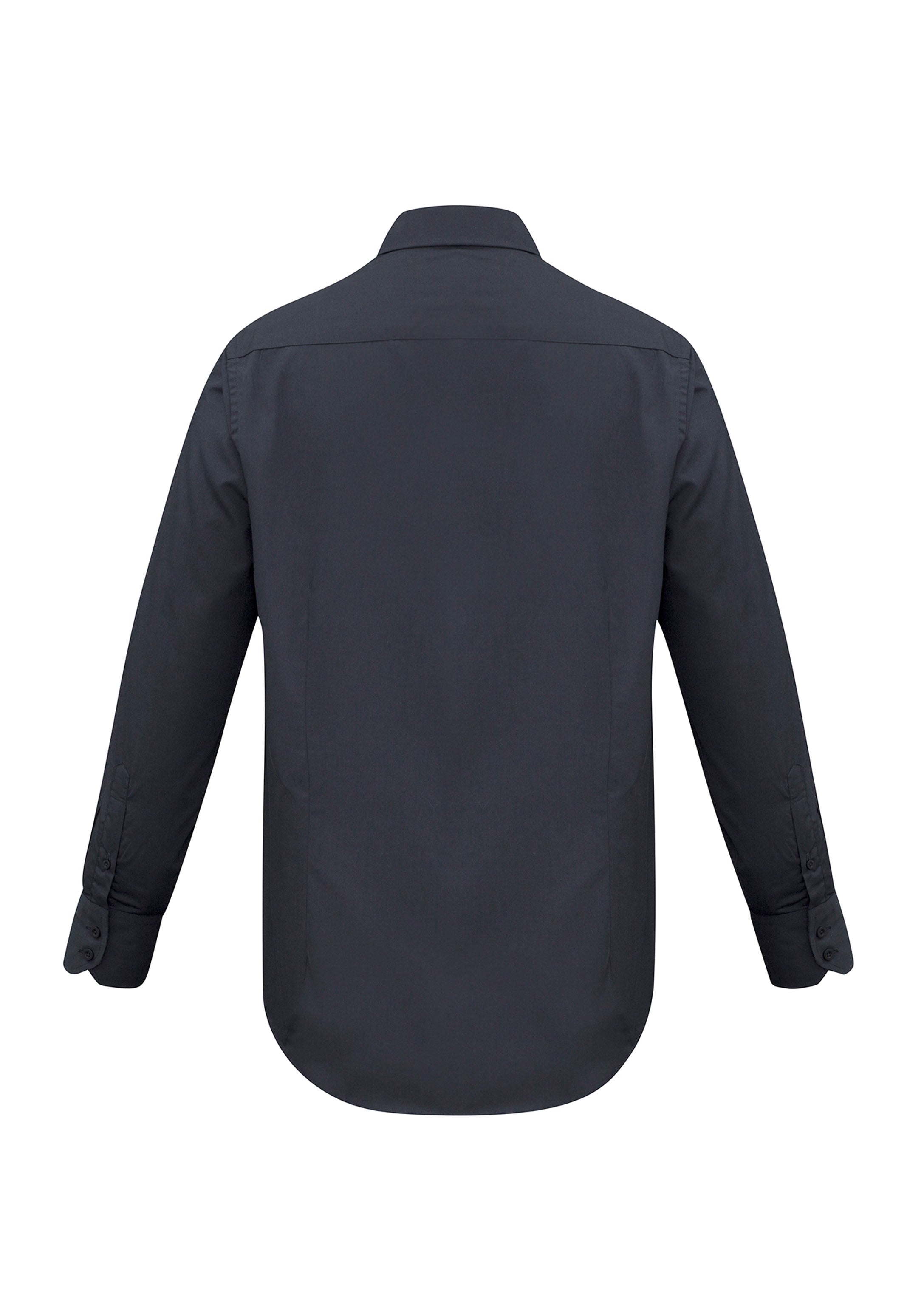 Biz Collection SH714 Metro Mens Long Sleeve Shirt in Charcoal - back view