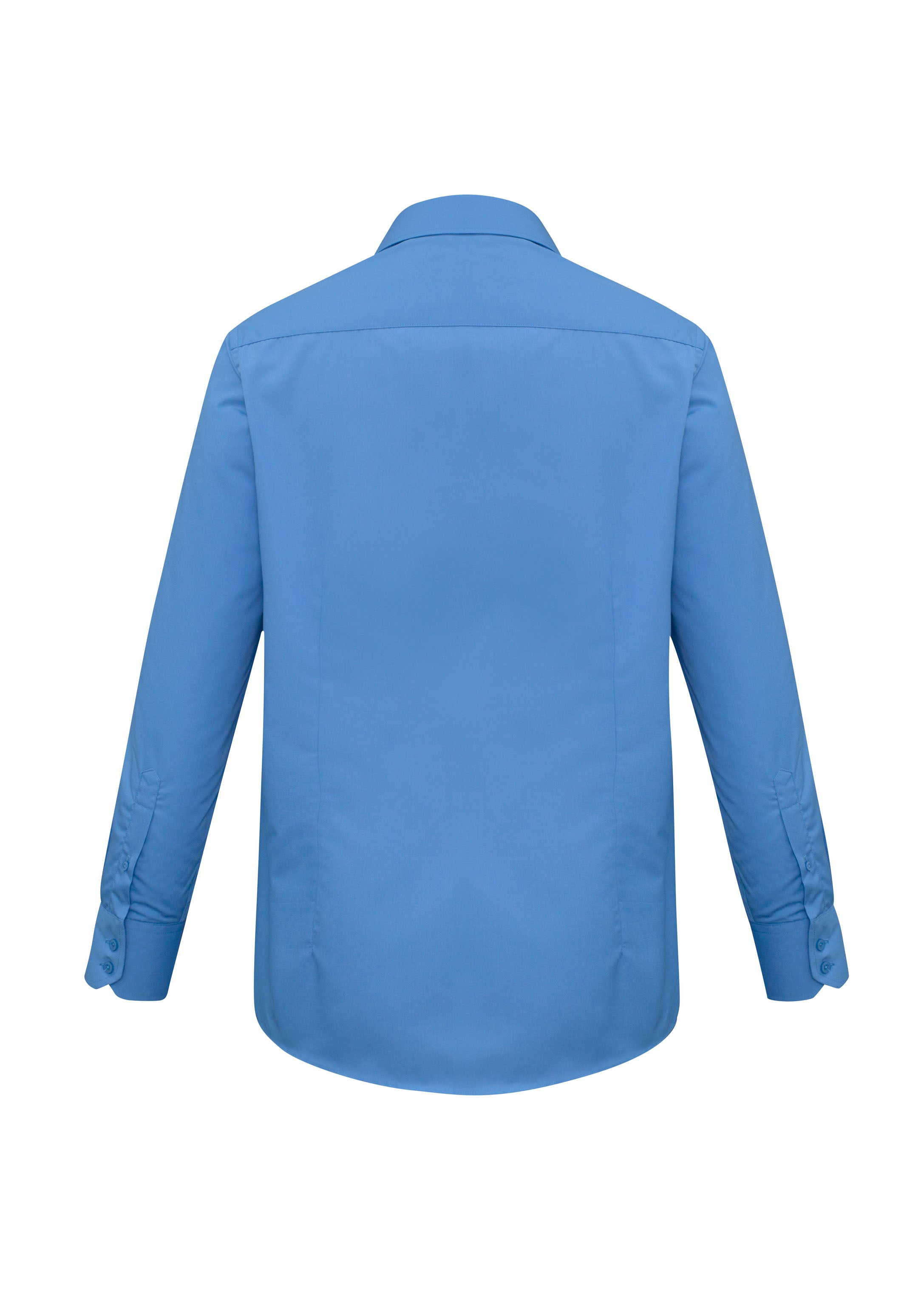 Biz Collection SH714 Metro Mens Long Sleeve Shirt in Mid Blue - back view