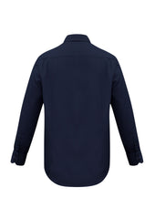 Biz Collection SH714 Metro Mens Long Sleeve Shirt in Navy - back view