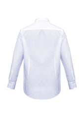Biz Collection SH714 Metro Mens Long Sleeve Shirt in White - back view