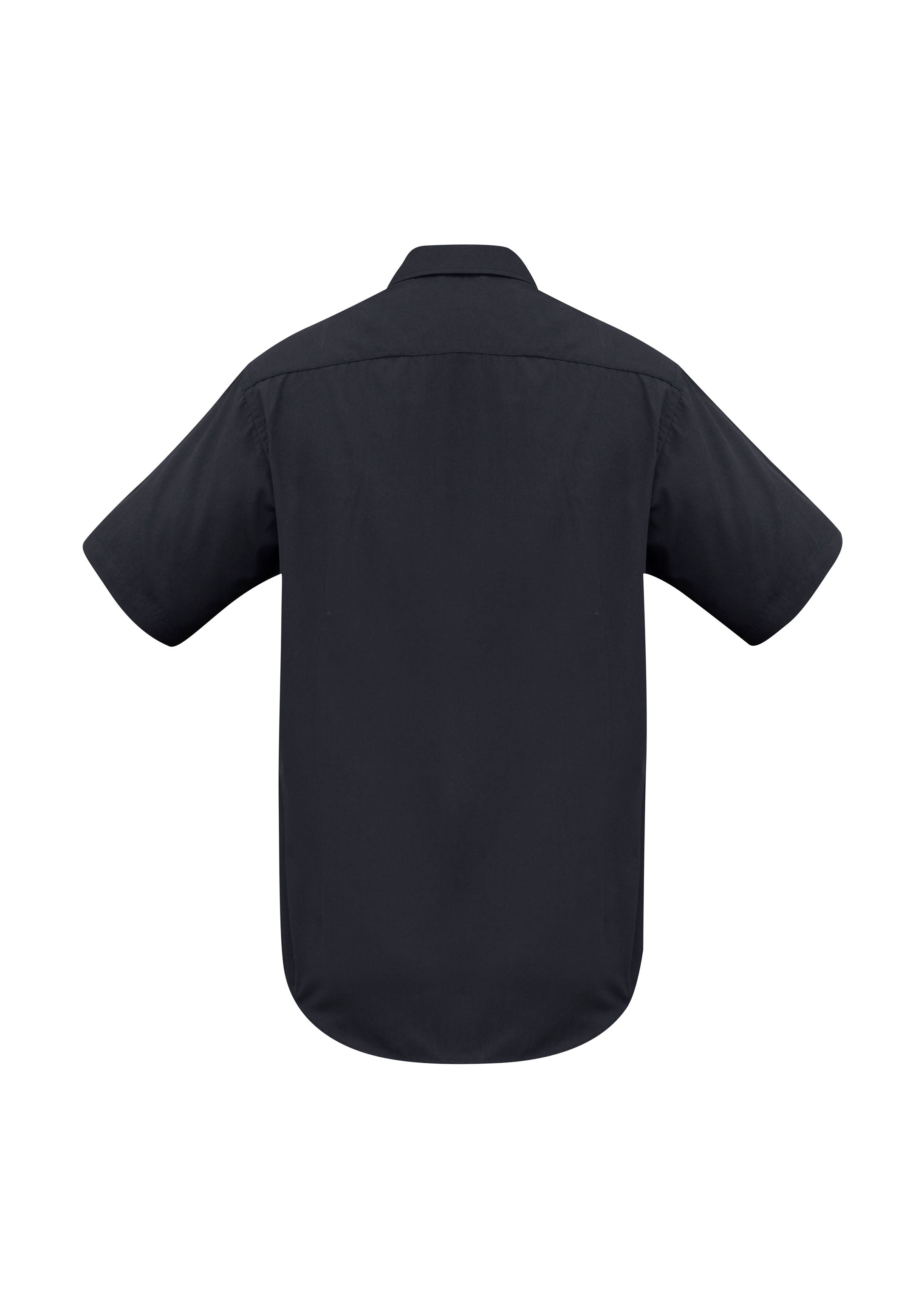 Biz Collection SH715 Metro Mens Short Sleeve Shirt in Black - back view