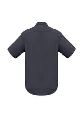 Biz Collection SH715 Metro Mens Short Sleeve Shirt in Charcoal - back view