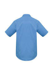 Biz Collection SH715 Metro Mens Short Sleeve Shirt in Mid Blue - back view