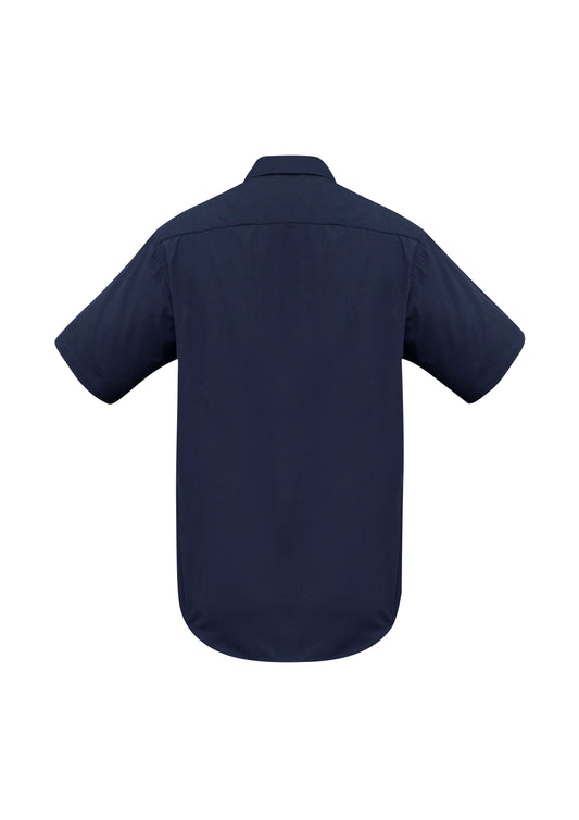 Biz Collection SH715 Metro Mens Short Sleeve Shirt in Navy - back view