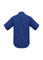 Biz Collection SH715 Metro Mens Short Sleeve Shirt in Royal - back view