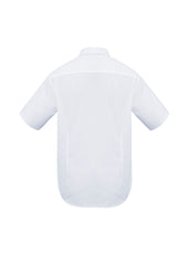 Biz Collection SH715 Metro Mens Short Sleeve Shirt in White - back view