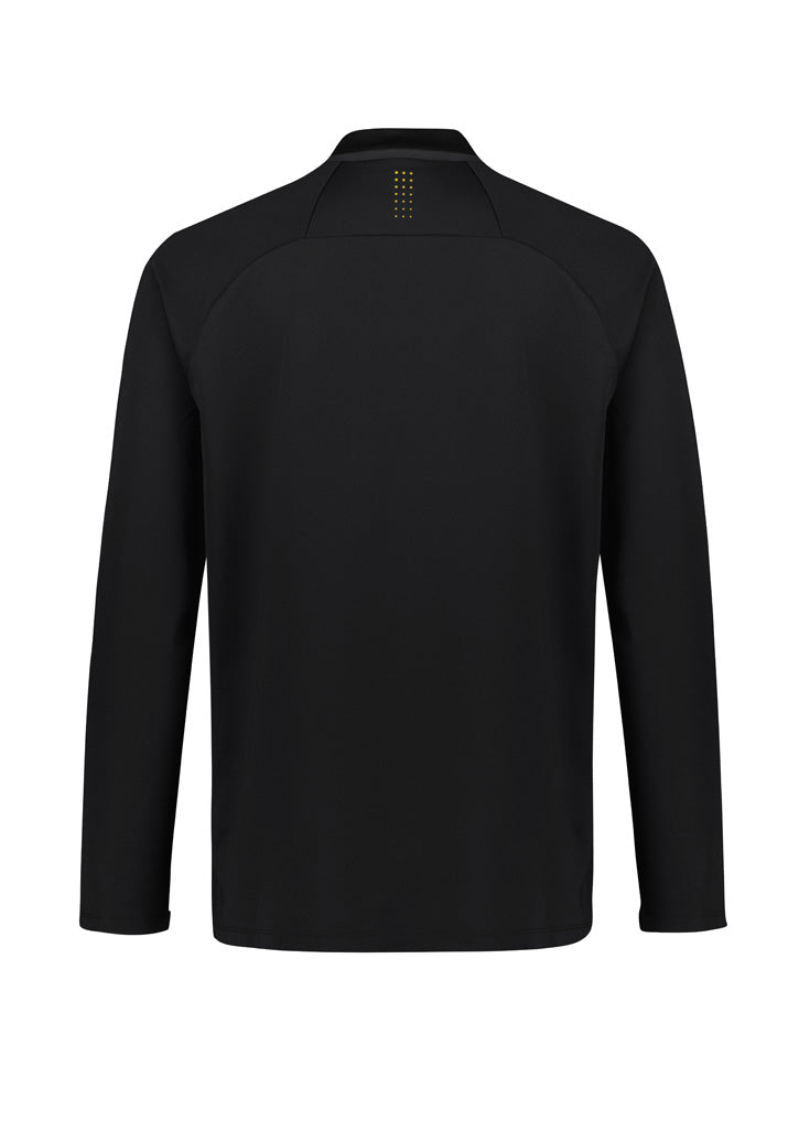 Biz Collection SW225M Balance Unisex Mid Layer Top in Black/Gold - back view