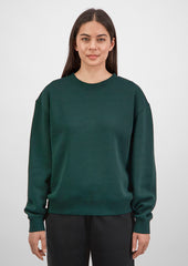 Everyday Womens Crew Sweatshirt - X2007W in Scarab Green - model