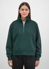 Everyday Womens 1/4 Zip - X2006W in Scarab Green - model