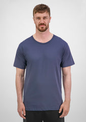 Basis Mens Short Sleeve Tee - X1001M in Steel Blue - model
