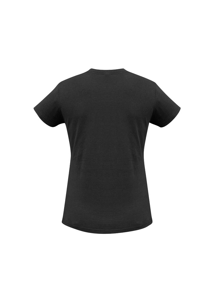 Biz Collection T10022 Ice Womens Short Sleeve Tee in Black - back view