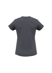 Biz Collection T10022 Ice Womens Short Sleeve Tee in Charcoal - back view