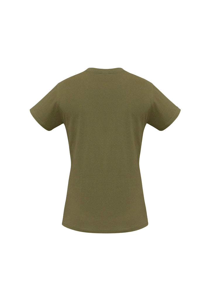 Biz Collection T10022 Ice Womens Short Sleeve Tee in Khaki - back view