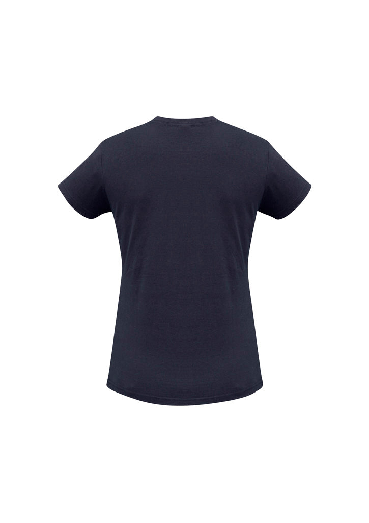 Biz Collection T10022 Ice Womens Short Sleeve Tee in Navy - back view