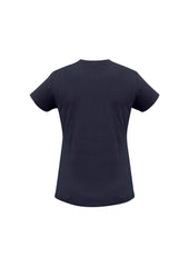 Biz Collection T10022 Ice Womens Short Sleeve Tee in Navy - back view