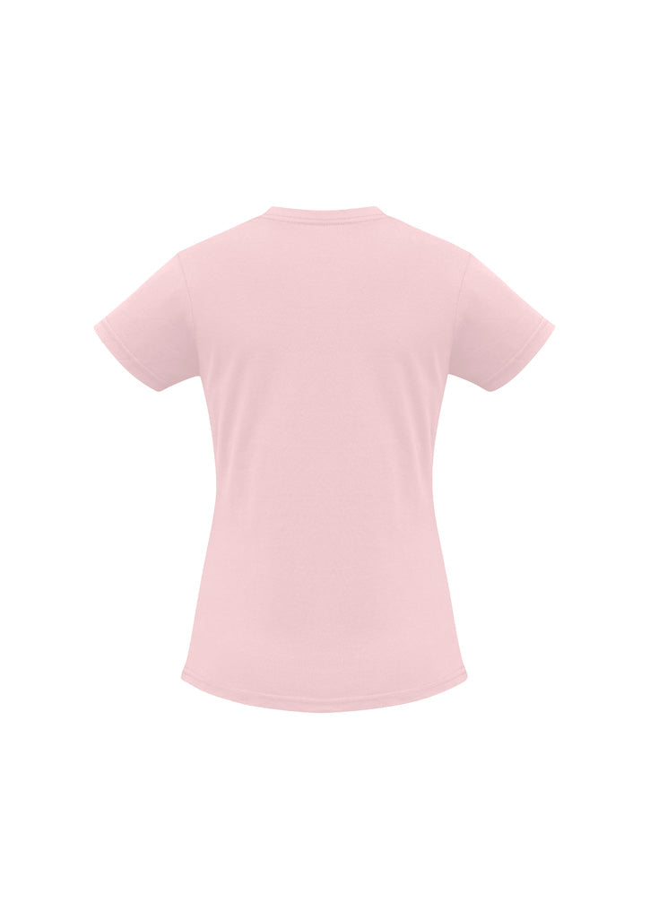 Biz Collection T10022 Ice Womens Short Sleeve Tee in Pink - back view