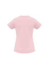 Biz Collection T10022 Ice Womens Short Sleeve Tee in Pink - back view