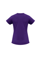 Biz Collection T10022 Ice Womens Short Sleeve Tee in Purple - back view