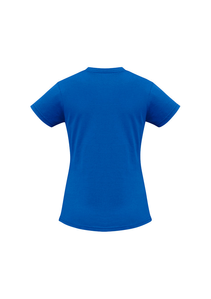Biz Collection T10022 Ice Womens Short Sleeve Tee in Royal - back view