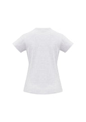 Biz Collection T10022 Ice Womens Short Sleeve Tee in Snow Marle - back view